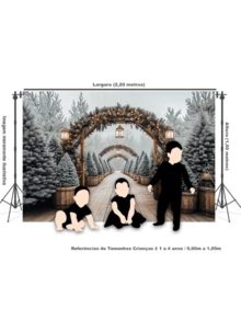 3D Sublimated Fabric Photographic Background Christmas 2.20x1.50 Horizontal - FFF-2267 - View 3