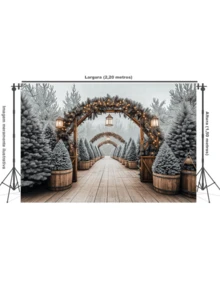 3D Sublimated Fabric Photographic Background Christmas 2.20x1.50 Horizontal - FFF-2267 - View 2