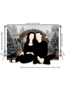 3D Sublimated Fabric Photographic Background Christmas 2.20x1.50 Horizontal - FFF-2267 - View 5