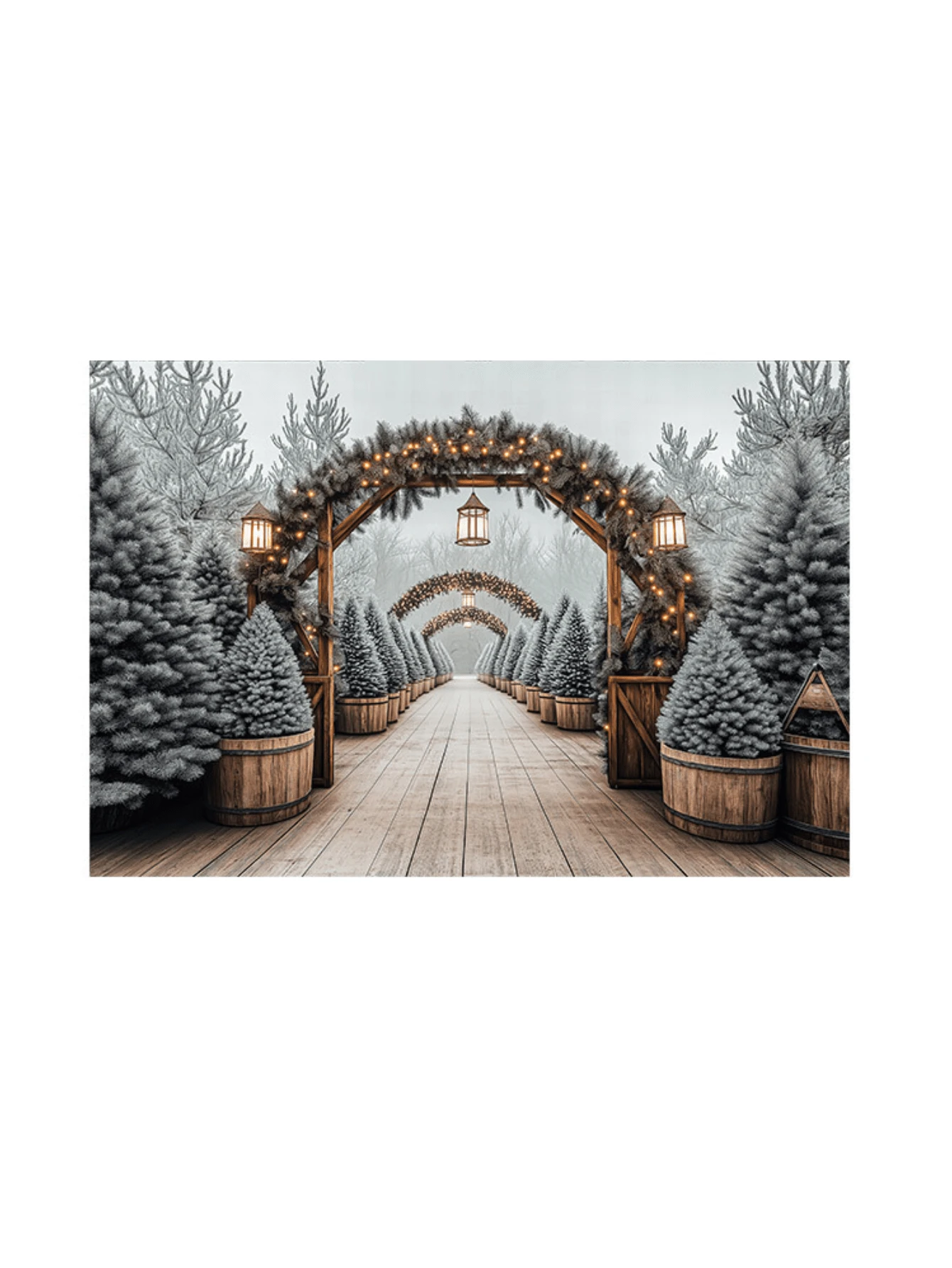 3D Sublimated Fabric Photographic Background Christmas 2.20x1.50 Horizontal - FFF-2267 - View 1