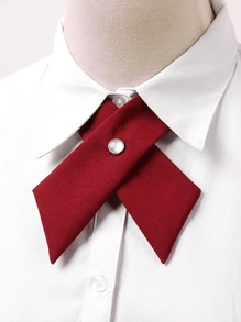 Gravata masculina transversal, gravata borboleta formal simples de cor sólida, adequada para escola, recepção, banquete e outras ocasiões