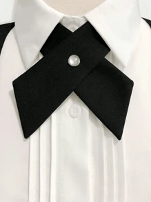 Gravata masculina transversal, gravata borboleta formal simples de cor sólida, adequada para escola, recepção, banquete e outras ocasiões
