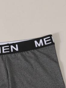 Men's Boxer Briefs, Short Style, Thin & Comfortable, Fitted, Soft, With Cartoon Santa Claus Print On Back