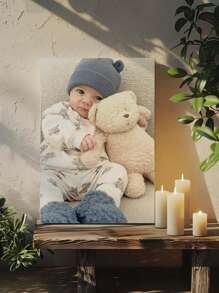 1 件定制海报波西米亚风格帆布画，在帆布上打印照片油画墙壁艺术，生日礼物，婴儿房装饰，儿童照片，儿童房装饰，男孩/女孩礼物，客厅/卧室家居装饰，裱框，/母亲节礼物婴儿淋浴家庭装饰礼物冬夜礼物返校冬季礼物创意男孩女孩情人节，多功能，装饰性，字母，时尚，现代，多彩，卡哇伊，可爱，可爱，休闲，定制，个性化，独特，定制，儿子，女儿 - 客製化照片 - 查看 5