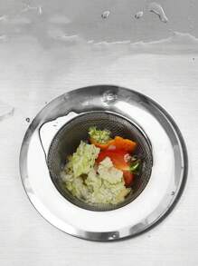 1 pieza/2 piezas Colador para fregadero de cocina, Cesta filtrante de acero inoxidable para drenaje de fregadero, Trampa antiatascamiento para salida de agua de lavabo - Multicolor - Ver 9