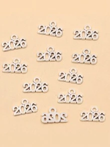 60 个/包 9X13 毫米合金 DIY 珠宝小配件，2024/2025/2026 年数字吊坠，时尚节日礼物 - 時尚 - 查看 7