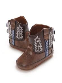 New 0-1 Yrs Infant Boots, Spring Autumn PU Leather Soft Sole Infant Footwear