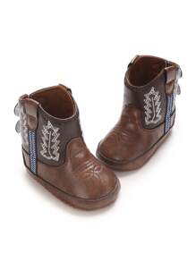 New 0-1 Yrs Infant Boots, Spring Autumn PU Leather Soft Sole Infant Footwear