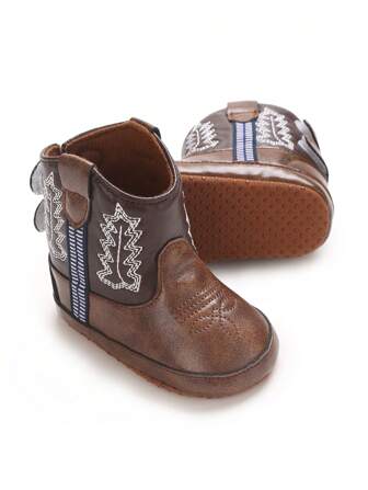 Nuevas botas para bebé de 0 a 1 año, calzado infantil de suela blanda de piel de PU para primavera y otoño