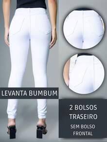 Women's Skinny Jeans, Tight Fit, Various Colors, Comfortable Fit, Premium Model, Fashion - 白色 - 查看 2