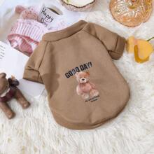 Sudadera con capucha nueva para mascotas, diseño lindo de oso, apropiada para perros y gatos pequeños como Teddy, Poodle y otros, otoño e invierno