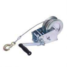 YUNRUX 1588kg 10m Professional Hand Winch Trailer Cable Winch With Wire Rope For Trailer Truck Car - 銀色 - 查看 3