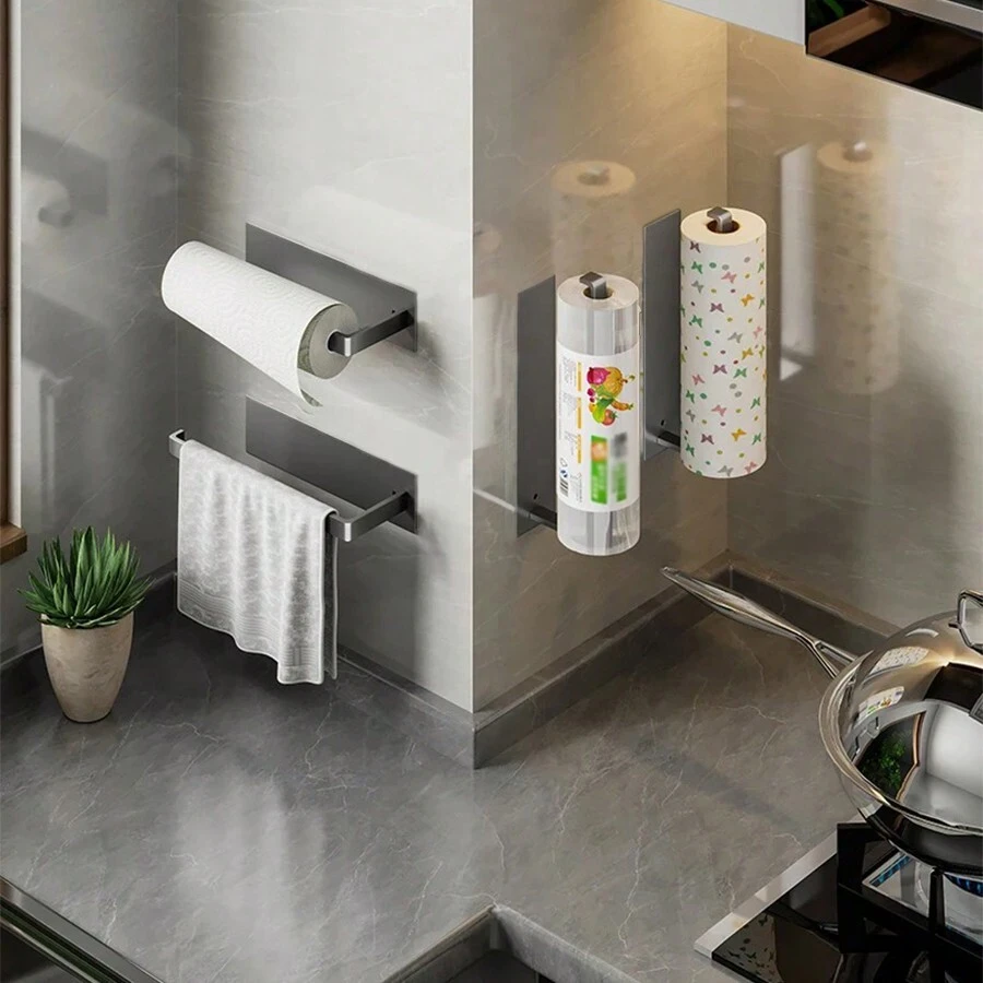 Stainless Steel Paper Towel Holder Rack Toilet Kitchen Roll Paper