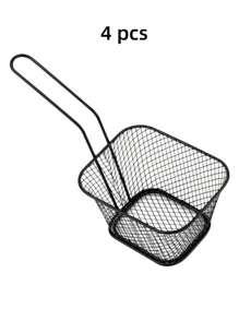 1 件/4 件不锈钢迷你方形炸篮、可重复使用的支架、炸薯条架、炸薯条篮、小吃篮、迷你炸薯条篮、厨房小工具、食品卡车、适用于炸薯条和小吃、美式风格、食品服务设备、鸡翅油炸食品、厨房和餐厅派对烧烤餐具架，非常适合各种家庭聚会、派对和其他场景中的各种油炸产品。 - 彩色 - 查看 21