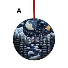 1 cái đĩa xanh hình người tuyết, hươu, cây trang trí bằng acrylic, màu dây ngẫu nhiên, trang trí nhà cửa, trang trí phòng, trang trí tường - Nhiều màu - Xem 3