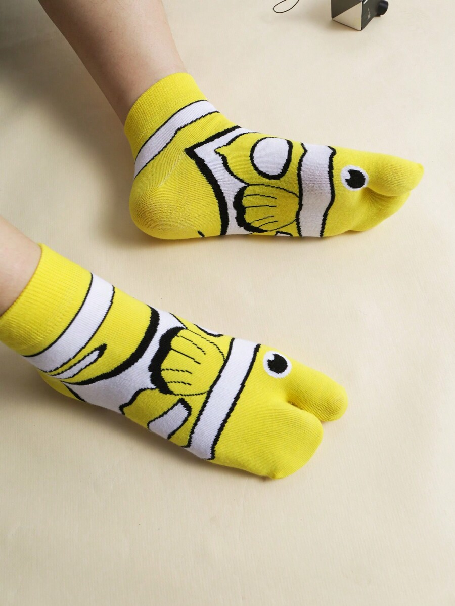 1 Pair Men Funny Casual Fish Toe Socks for Sale Australia New