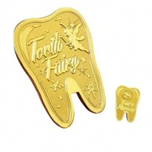 1pc Tooth Fairy Changing Teeth Golden Coins Gift Changing Teeth Collection Coins Golden-Plated Coins