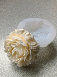 Large Peony Flower Silicone Mold, Suitable For DIY Scented Candles, Handmade Soap Making And Crafts - 3D Floral Art Home Decor Gifts - White - View 7