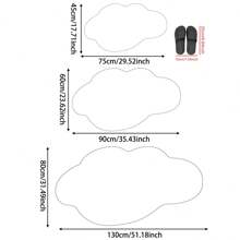 1 Thảm trải sàn hình đám mây mềm mại - Thiết kế mềm mại và sang trọng - Hoàn hảo cho phòng khách hoặc phòng ngủ, có thể đặt tự do, dễ vệ sinh và dễ bảo trì - trắng - Xem 2