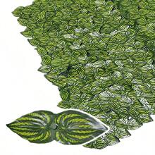 3M Artificial Ivy Leaf Hedge Garden Fence Wall Balcony Privacy Screening Roll Realistic Fake Leaves Lawn Green Artificial Fake Hedge Roll Decoration For Outdoor Indoor Railing Patio Balcony Garden Home Wall Room Decor Fence Privacy Screen - Watermelon leaves - View 4