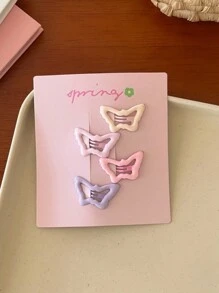 40pcs Heart & Star Shaped Hair Clips, Suitable For Women, Suitable For Daily Wear (8pcs Per Design, Random Colors), Hair Accessories, Head Accessories, Hairpin - Multicolor - View 8