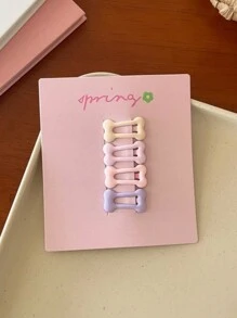 40pcs Heart & Star Shaped Hair Clips, Suitable For Women, Suitable For Daily Wear (8pcs Per Design, Random Colors), Hair Accessories, Head Accessories, Hairpin - Multicolor - View 7