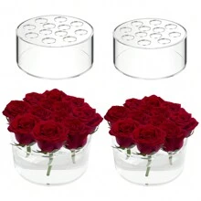 亚克力长方形花瓶 - 长方形花瓶 - 家居装饰婚礼透明花瓶（不含花）