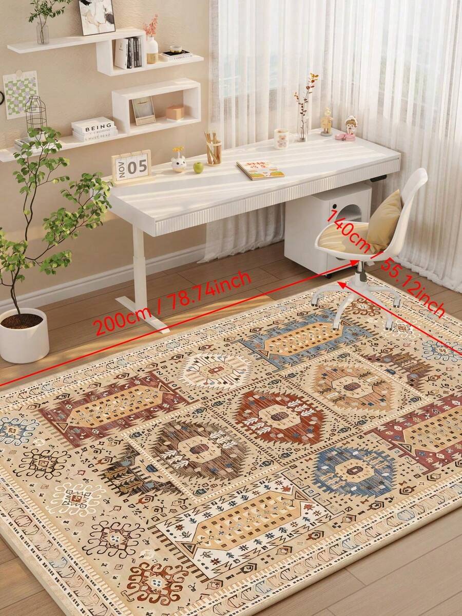 American Retro Light Luxury HighEnd Carpet Maillard Style Moroccan