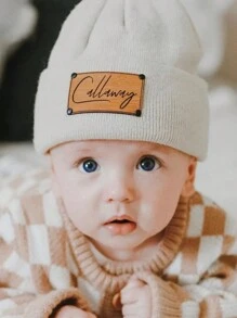 Name Beanie, Custom Newborn Infant Toddler Kids Youth Child Hat Adult, Vegan Leather Patch, Custom Baby Beanie, Knit Hat, Newborn Infant Toddler Kids Youth Child Adult, Slouchy, Personalized Name Engraved Matching Beanie, Newborn Baby Beanies, Leather Patch Beanies For Baby Personalized, Beanies For Babies, Infant Beanie With Name, Kid Knitted Hat, Baby Shower Gift, Personalized Gifts, Wedding Party Gifts Back To School Winter Gift Ideas Boy Girl Valentine's Day Multi-Functional,Ornamental,Letter Exquisite,Stylish,Baby Fashion,Soft Squishy,Colorful,Cute Kawaii Adorable Unique,Customized Treasurefinds,Baby Gifts,Cutebaby For Children's Day,Customized Kids Hats, Gloves And Scarves,Easy Comfort