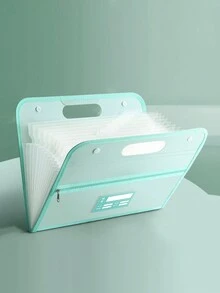 A4 手持式折叠式学生文件夹，有 13 个分区，主题分隔符，用于存放作业、考试、文件和学校用品 - 彩色 - 查看 11