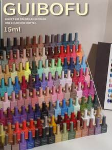 12Pcs/Set Gel Nail Polish Set Fall Shine Finish Semi Permanent Glitter Sequins Nail Polish Set Kit Soak Off Uv Varnish Nail Art For Manicure Nail Design Solid Color One Bottle 15ml - Nhiều màu - Xem 4