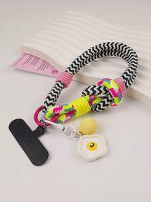 1 dây đeo cổ tay tròn ngắn sử dụng kép dày cho điện thoại di động, dây chuyền mặt hoạt hình, chắc chắn, dùng ngoài trời, dành cho cả nam và nữ - Nhiều màu - Xem 5