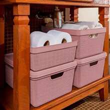 Storage And Organizer Bins - 淺粉色 - 查看 8