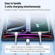 Cáp sạc đa năng 3 trong 1 Cáp sạc đa năng phổ thông (47,24/59,05/78,74 inch), Dây cáp USB nhanh với Type-C, Micro USB, Cổng IP cho hầu hết các điện thoại di động/IPad/IPhone/Máy tính bảng (Xám trắng) - Xám - Xem 8