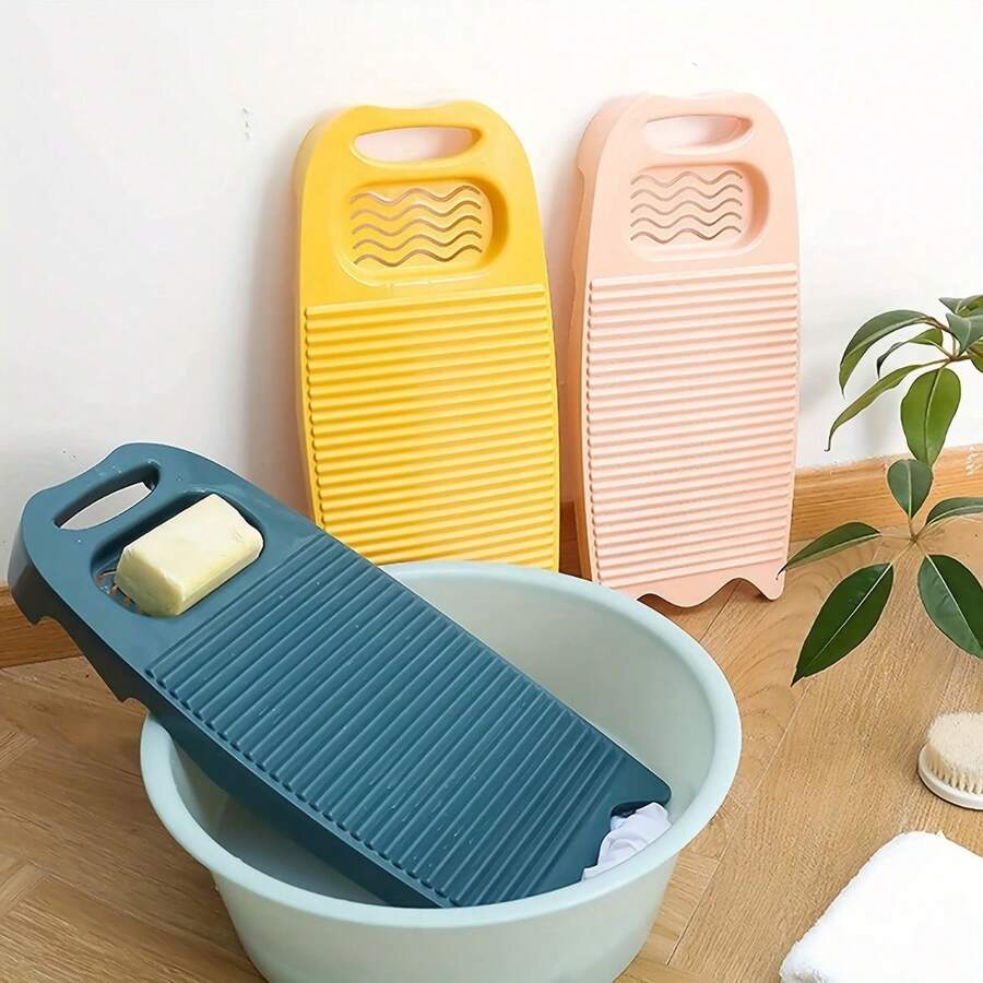 Bàn giặt đồ di động, Bàn giặt chống trượt, Bàn giặt tay bằng nhựa, Bàn giặt đồ lót, Bàn giặt đồ mini, Dụng cụ giặt quần áo, Dụng cụ giặt tay gia đình, Chăm sóc giặt giũ, Đồ dùng vệ sinh, Dụng cụ vệ sinh, Sẵn sàng đến trường - Nhiều màu - Xem 1