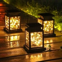 2pcs Solar Lights, Solar Courtyard Decorations, Solar Christmas Decorations, IP44 Waterproof Solar Lights, Garden Outdoor Hanging Decorations, Halloween Decorations, Commercial Light