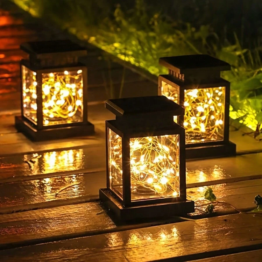 2pcs Solar Lights, Solar Courtyard Decorations, Solar Christmas Decorations, IP44 Waterproof Solar Lights, Garden Outdoor Hanging Decorations, Halloween Decorations, Commercial Light
