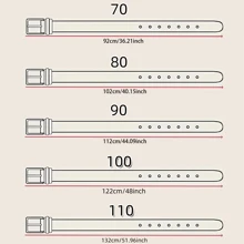 1pc Gold Fashion Versatile Decorative Belt For T-Shirt, Pants, Skirt, Casual Women Waist Belt For Everyday Wear Summer, School Fall, Autumn, Halloween - Black - View 5