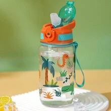 1 chiếc cốc nhựa cách nhiệt in hình hoạt hình dễ thương dung tích 21oz (khoảng 600ml) có ống hút, thích hợp cho du lịch ngoài trời, đi bộ đường dài, đi học - Nhiều màu - Xem 16