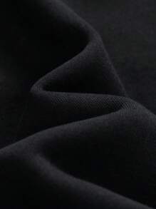 1pc Black Thermal Lined Tightening Leg Pants, Warm And Comfortable With Zipper Pockets And Adjustable Drawstring, Suitable For Outdoor And Daily Wear, Classic Design For Winter - Black - View 4