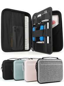 硬壳多功能电脑手提包适用于 11 英寸/13 英寸 iPad 平板电脑、电缆、鼠标、键盘、手写笔和其他数码配件的存储和保护 - 彩色 - 查看 1