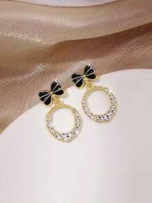 1 对简约优雅蝴蝶结耳环，时尚百搭的设计 - 蝴蝶型 - 查看 8