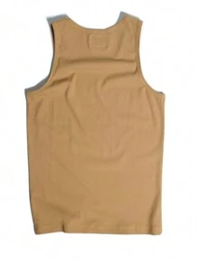 Men's American Style Ribbed Tank Top - Brown - View 2