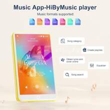 Oilsky 80GB MP3 播放器，带蓝牙和 WiFi，Mp3 和 Mp4 音乐播放器，带 Spotify、音乐、Deezer、Audible、浏览器，4.0 英寸 IPS 触摸屏 Android 播放器，带扬声器、FM 收音机，最高 512GB - 黃色 - 查看 3