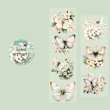 1 卷复古金箔蝴蝶装饰贴纸，适用于剪贴簿 - 彩色 - 查看 10