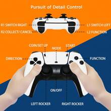Wireless 20000+ Games Retro Game Stick, HD Output System Built In 23 Emulators Plug And Play Video Game Consoles With 64GB TF Card, 2.4G Wireless Controllers - 白色 - 查看 5