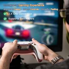 Wireless 20000+ Games Retro Game Stick, HD Output System Built In 23 Emulators Plug And Play Video Game Consoles With 64GB TF Card, 2.4G Wireless Controllers - 白色 - 查看 4