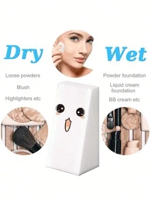 20 PCS Triangles Shaped Cutting Blender Makeup Cosmetics Sponge Latex-Free Makeup Sponge Both Wet And Dry Triangle Cosmetic Puff Soft Makeup Sponge Blender - White - View 4