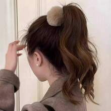 毛绒马尾发夹，发髻夹，秋冬发饰 - 多色 - 查看 9