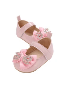 0-1 Year Old Infant Soft Bottom Comfortable Walking Shoes, Princess Style, Spring/Autumn - Pink - View 2